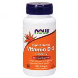 Vitamin D3 1000IU, 180 SGELS